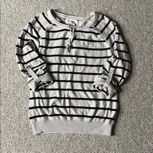 Black and white striped sweater